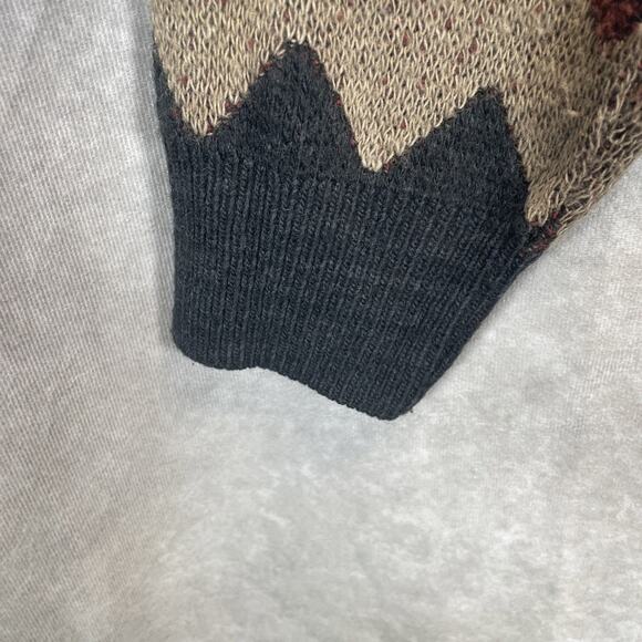 Vtg North Winds Cotton Traders Men XL Sweater Wool Blend Fair Isle Geo Pattern - Picture 4 of 7